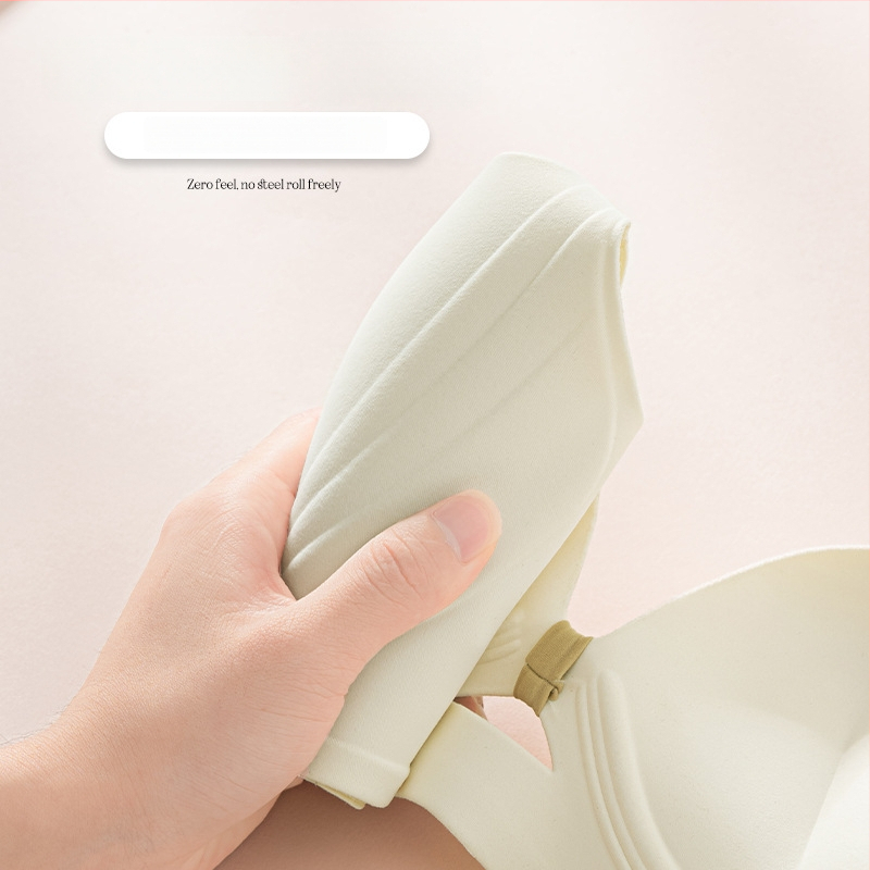 Sieviešu krūšturis ar 3/4 kausu, bez tērauda gredzenīša, neilona audums, mugurējā četrrindu āķu aizdare, fiksētas dubultās plecu lentes