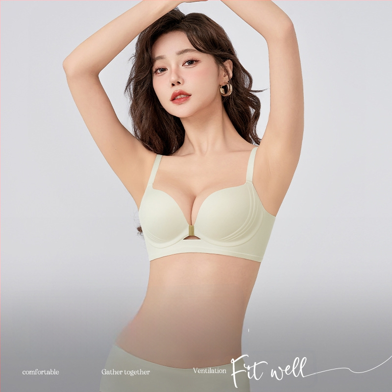 Sieviešu krūšturis ar 3/4 kausu, bez tērauda gredzenīša, neilona audums, mugurējā četrrindu āķu aizdare, fiksētas dubultās plecu lentes