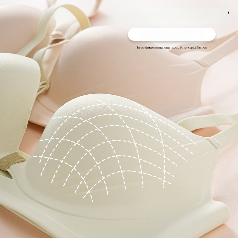 Sieviešu krūšturis ar 3/4 kausu, bez tērauda gredzenīša, neilona audums, mugurējā četrrindu āķu aizdare, fiksētas dubultās plecu lentes