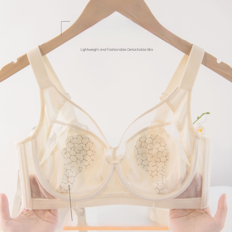 Sieviešu krūštura komplekts, viegls bezšuvju dizains (3/4 kauss, plāni formētie kausi, fiksēti dubultie siksnas)