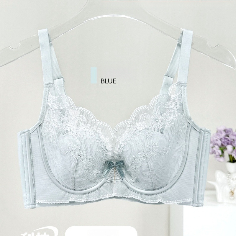 Mežģīņu neilona krūšturis, 3/4 kausa, plānas veidotas kauss, elpojošs, regulējams