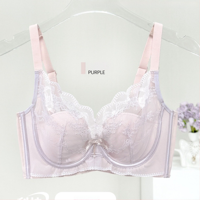 Mežģīņu neilona krūšturis, 3/4 kausa, plānas veidotas kauss, elpojošs, regulējams