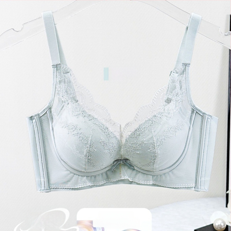 Mežģīņu neilona krūšturis, 3/4 kausa, plānas veidotas kauss, elpojošs, regulējams