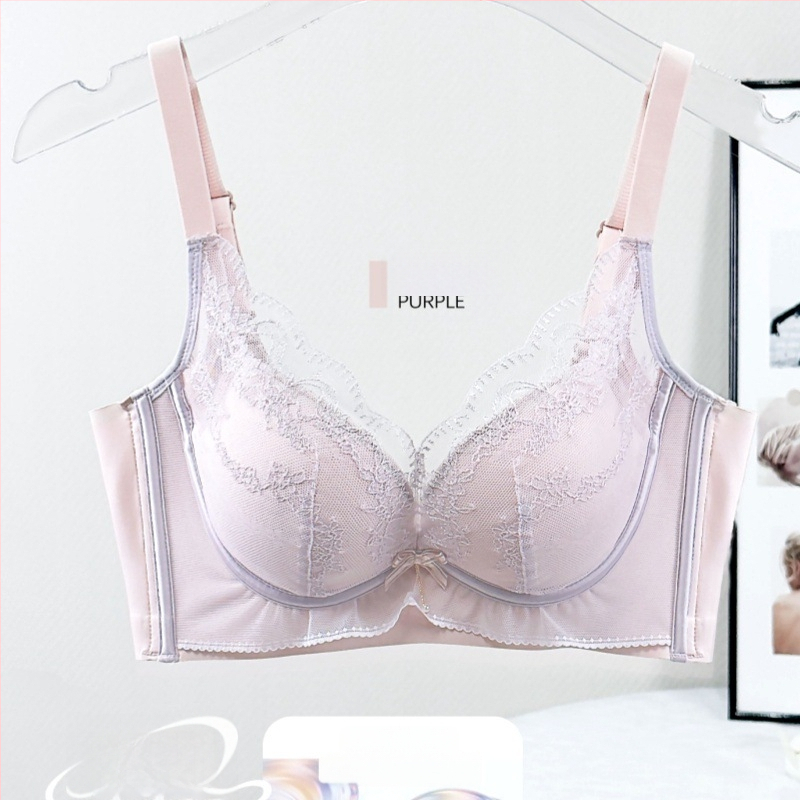 Mežģīņu neilona krūšturis, 3/4 kausa, plānas veidotas kauss, elpojošs, regulējams