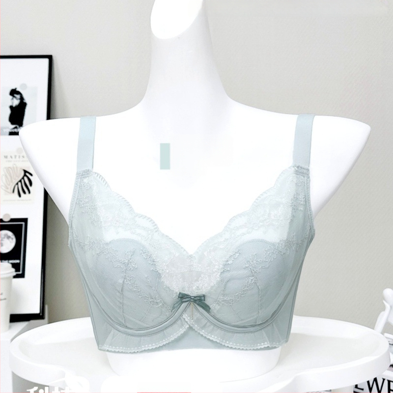 Mežģīņu neilona krūšturis, 3/4 kausa, plānas veidotas kauss, elpojošs, regulējams