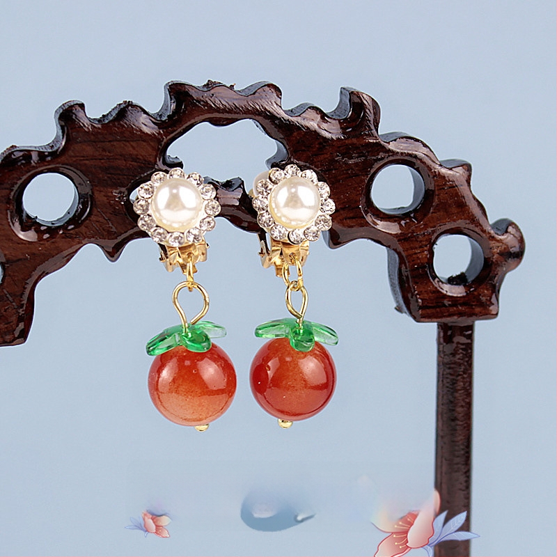 Ausu klipsi — antīka stila, bērnu dizains, sakausējums, roku darbs, Princeses Annas motīvs