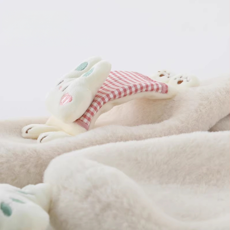 Bērnu šalle, garā josla, karikatūru raksts, poliestera šķiedra, uztur siltumu