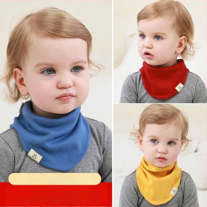 Kokvilnas trijstūra šalle zīdainim, universāls, daudzfunkcionāls termālais aksesuārs iekšējai un ārējai lietošanai ar drool bib