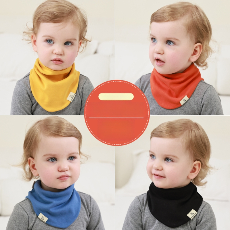 Kokvilnas trijstūra šalle zīdainim, universāls, daudzfunkcionāls termālais aksesuārs iekšējai un ārējai lietošanai ar drool bib