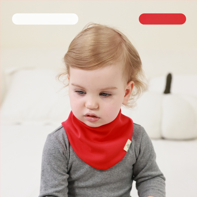 Kokvilnas trijstūra šalle zīdainim, universāls, daudzfunkcionāls termālais aksesuārs iekšējai un ārējai lietošanai ar drool bib