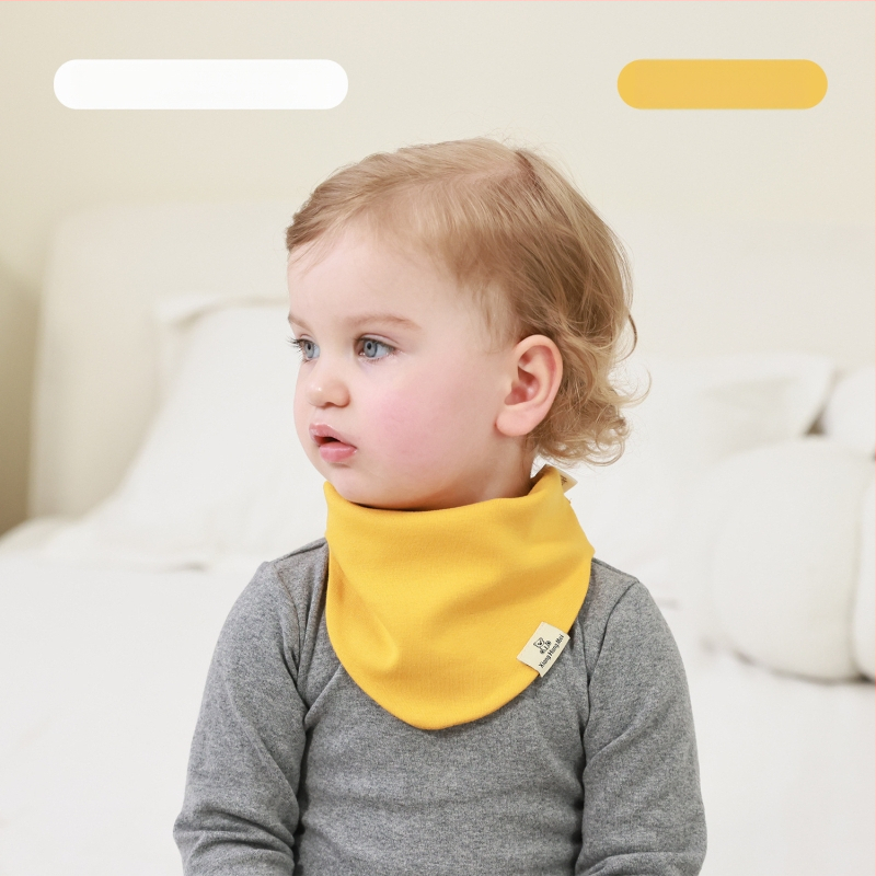 Kokvilnas trijstūra šalle zīdainim, universāls, daudzfunkcionāls termālais aksesuārs iekšējai un ārējai lietošanai ar drool bib