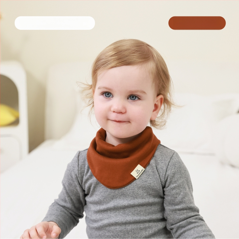 Kokvilnas trijstūra šalle zīdainim, universāls, daudzfunkcionāls termālais aksesuārs iekšējai un ārējai lietošanai ar drool bib