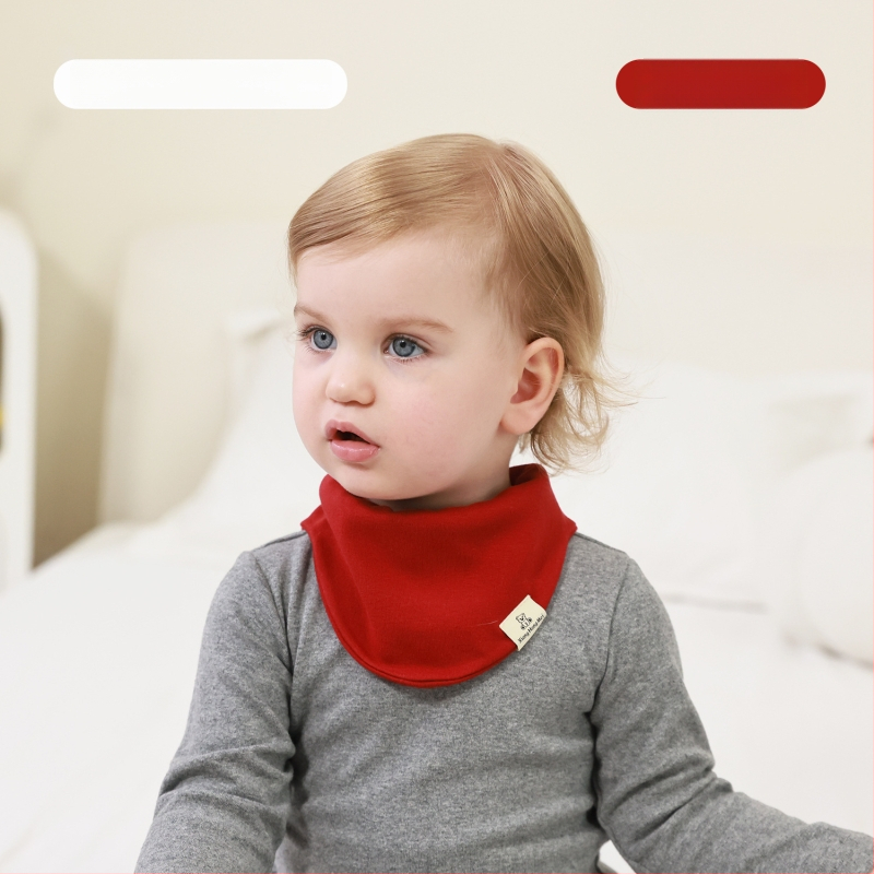 Kokvilnas trijstūra šalle zīdainim, universāls, daudzfunkcionāls termālais aksesuārs iekšējai un ārējai lietošanai ar drool bib