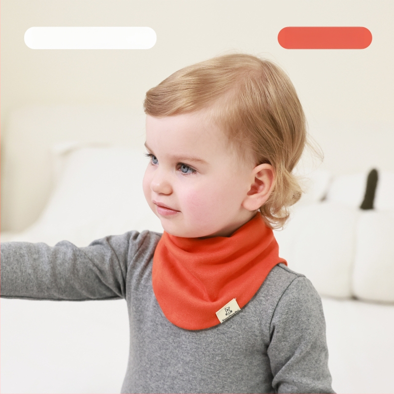 Kokvilnas trijstūra šalle zīdainim, universāls, daudzfunkcionāls termālais aksesuārs iekšējai un ārējai lietošanai ar drool bib