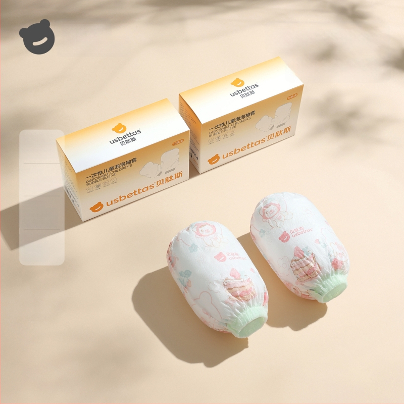 Bērnu vienreizējās roku aizsargi — ūdensnecaurlaidīgi, pret netīrumiem, eļļas izturīgi; karikatūra; Beites; materiāli: neaudums, PE plēve, spandex; vecuma grupa: līdz 1 gadam; sezona: ziema, pavasaris, rudens