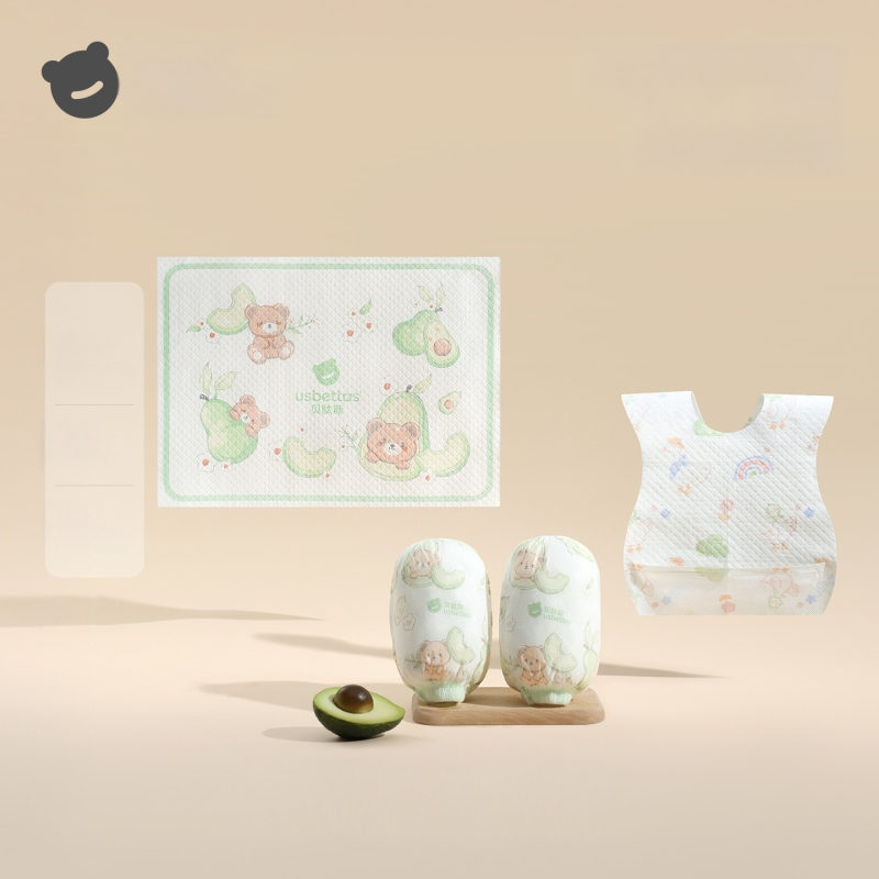 Bērnu vienreizējās roku aizsargi — ūdensnecaurlaidīgi, pret netīrumiem, eļļas izturīgi; karikatūra; Beites; materiāli: neaudums, PE plēve, spandex; vecuma grupa: līdz 1 gadam; sezona: ziema, pavasaris, rudens