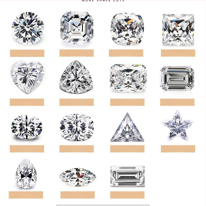 Moissanit Geometrinis pakabukas, VVS skaidrumas, tikslus pjovimas, pritaikoma