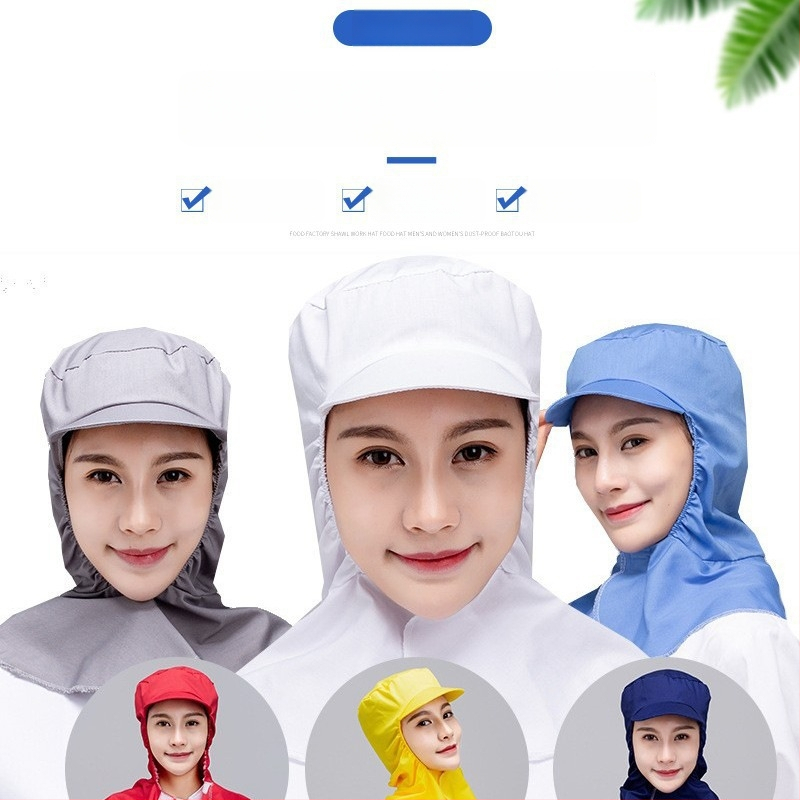 Unisex medvilninė puloverinė kepurė su gobtuvu ir trumpu kraštu, dulkių atsparumas maisto gamybai; logotipo pritaikymas