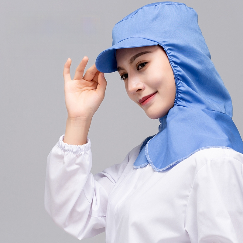 Unisex medvilninė puloverinė kepurė su gobtuvu ir trumpu kraštu, dulkių atsparumas maisto gamybai; logotipo pritaikymas