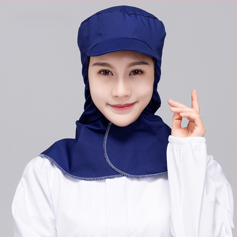 Unisex medvilninė puloverinė kepurė su gobtuvu ir trumpu kraštu, dulkių atsparumas maisto gamybai; logotipo pritaikymas