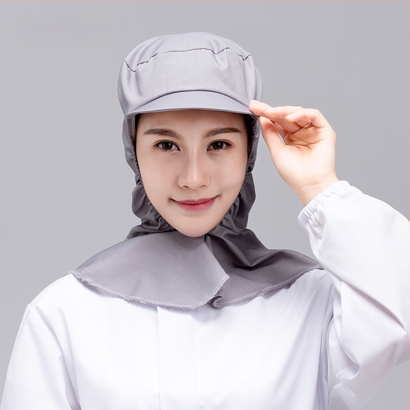 Unisex medvilninė puloverinė kepurė su gobtuvu ir trumpu kraštu, dulkių atsparumas maisto gamybai; logotipo pritaikymas