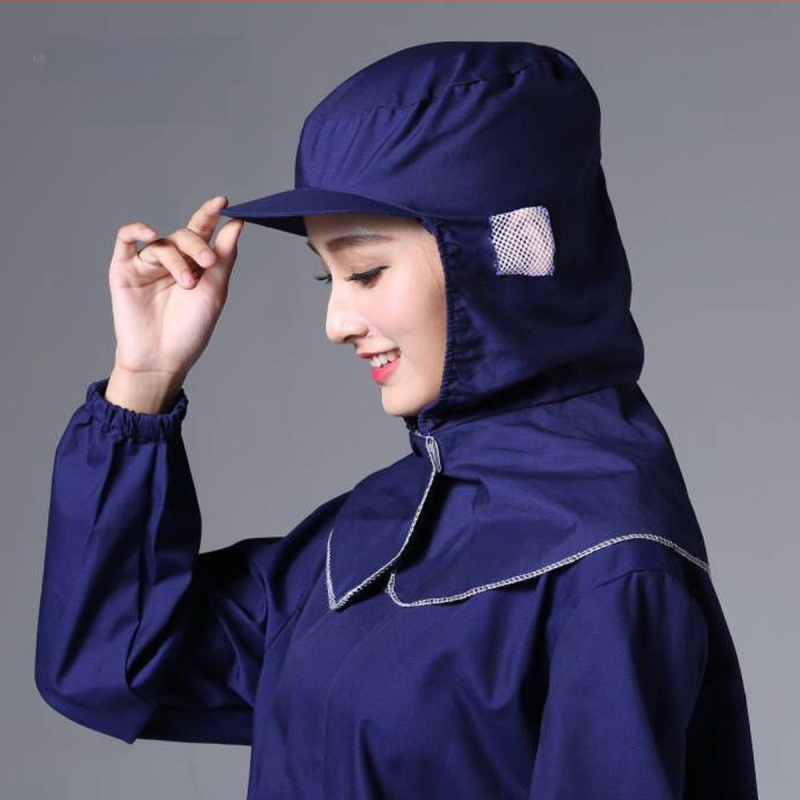 Unisex medvilninė puloverinė kepurė su gobtuvu ir trumpu kraštu, dulkių atsparumas maisto gamybai; logotipo pritaikymas