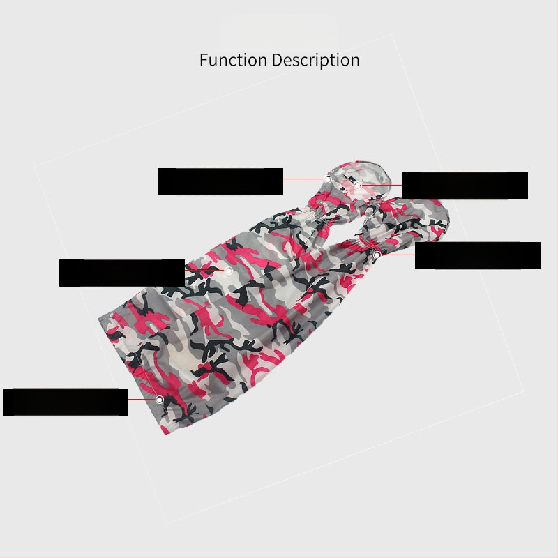 Ženski UV rukav za vanjske sportove - dugi rukav, kamuflažni uzorak, brzo suši, lagan UPF50+, poliester