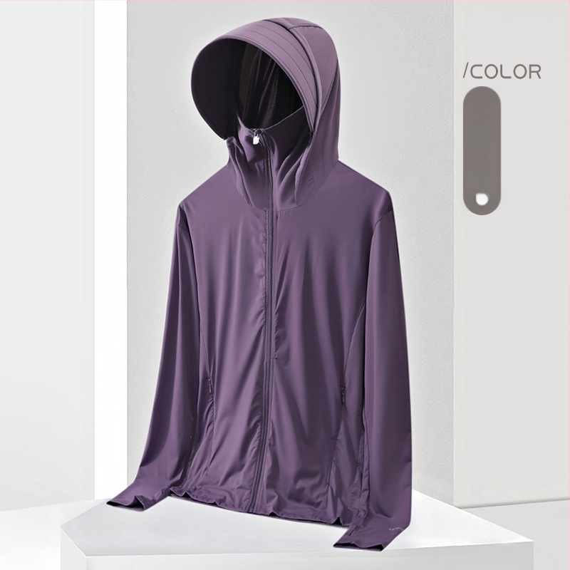 Kapu UV aizsardzības T-krekls UPF50+, Ice Silk ātri žūstošs, elpojošs, 87% neilons / 13% spandeks, universāls vasaras āra tops