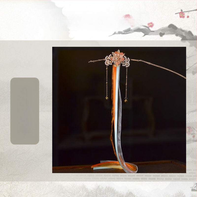 Laste juukseklambrid Han dinastia stiilis lille motiiviga