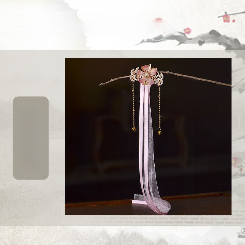 Laste juukseklambrid Han dinastia stiilis lille motiiviga