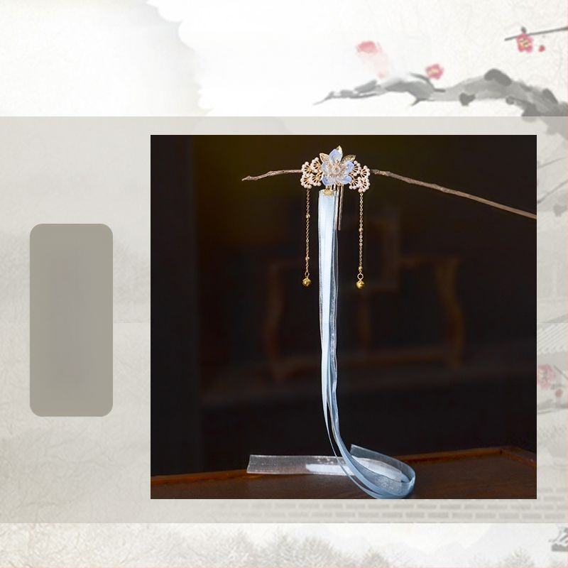 Laste juukseklambrid Han dinastia stiilis lille motiiviga