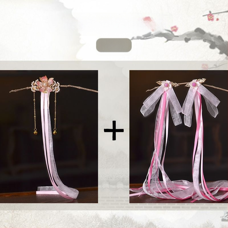 Laste juukseklambrid Han dinastia stiilis lille motiiviga