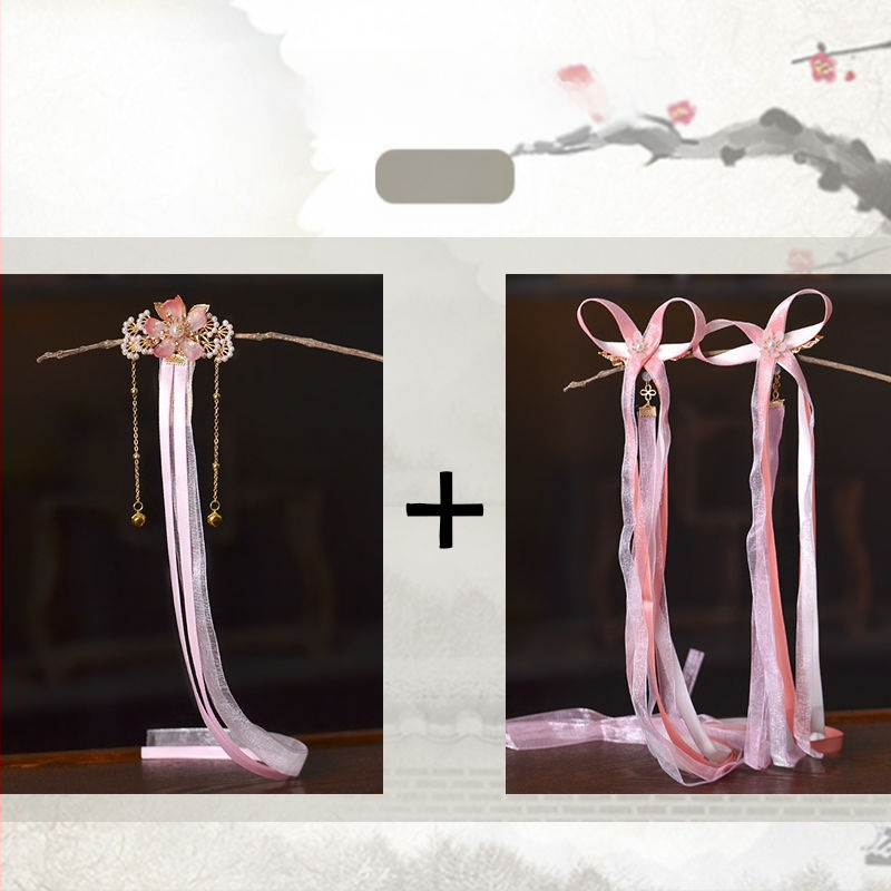 Laste juukseklambrid Han dinastia stiilis lille motiiviga