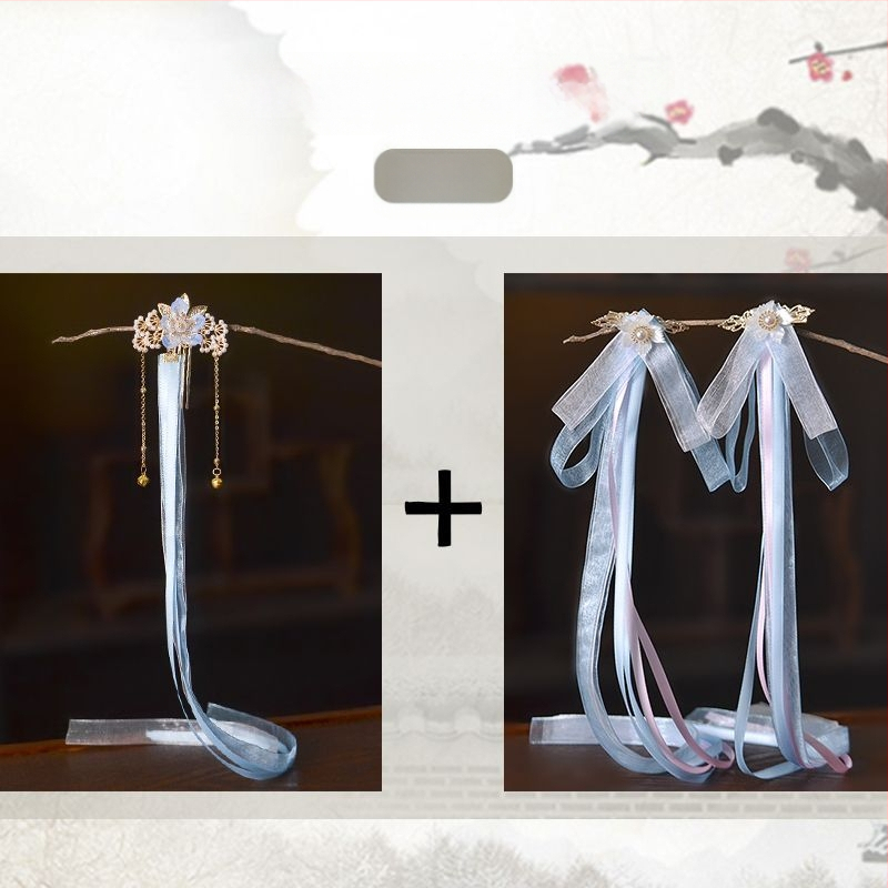 Laste juukseklambrid Han dinastia stiilis lille motiiviga