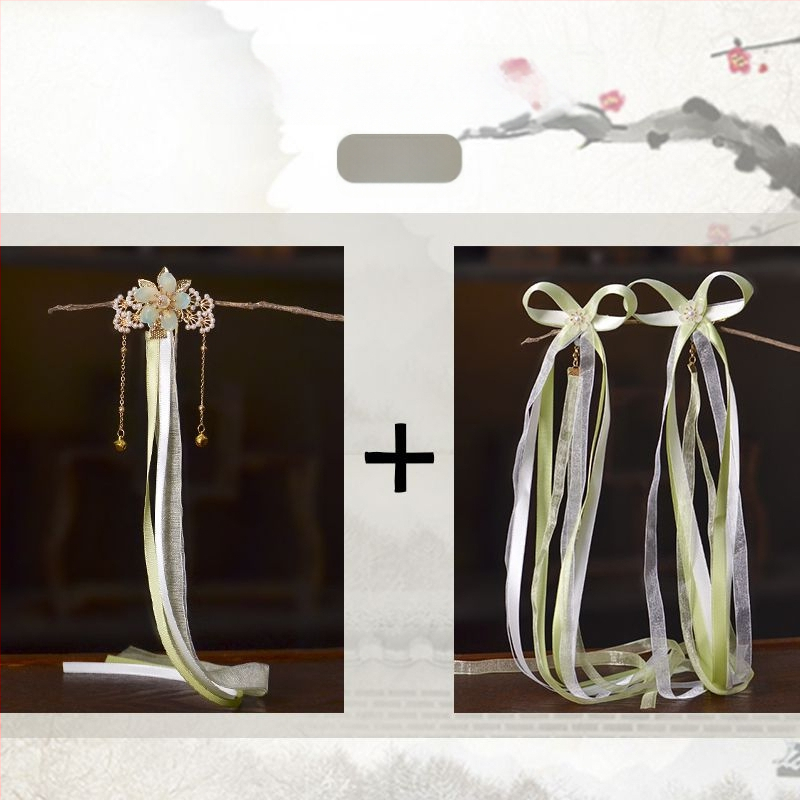 Laste juukseklambrid Han dinastia stiilis lille motiiviga