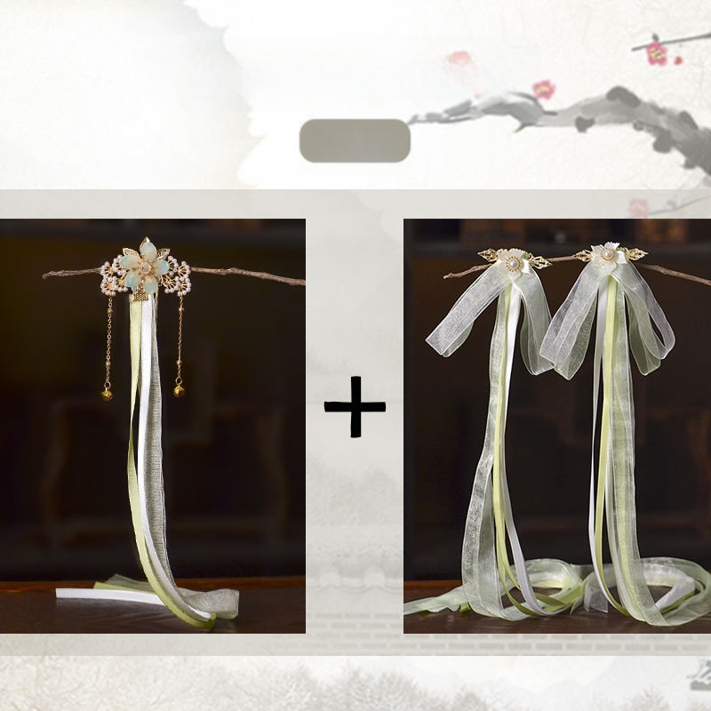 Laste juukseklambrid Han dinastia stiilis lille motiiviga