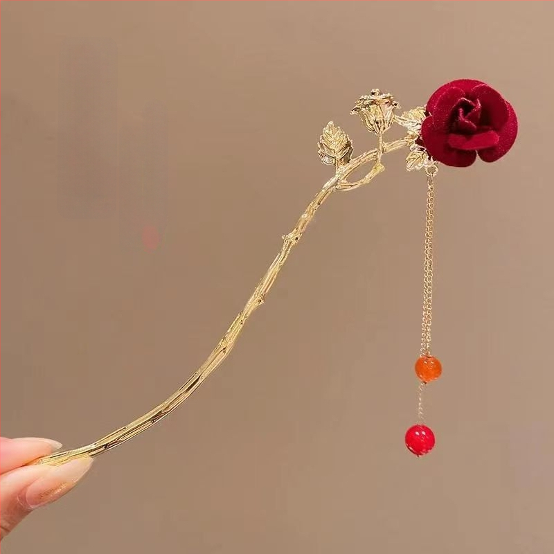 Juukseklips bojtidega, hiina stiilis Han dinastia inspiratsioon, sulamaterjal, 2021. aasta suvine väljaanne