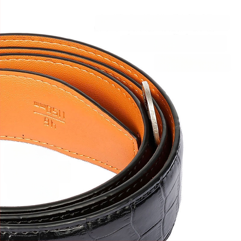 Curea bărbați Time Choice din piele split, cataramă automată din aliaj de zinc, lățime 2-4 cm