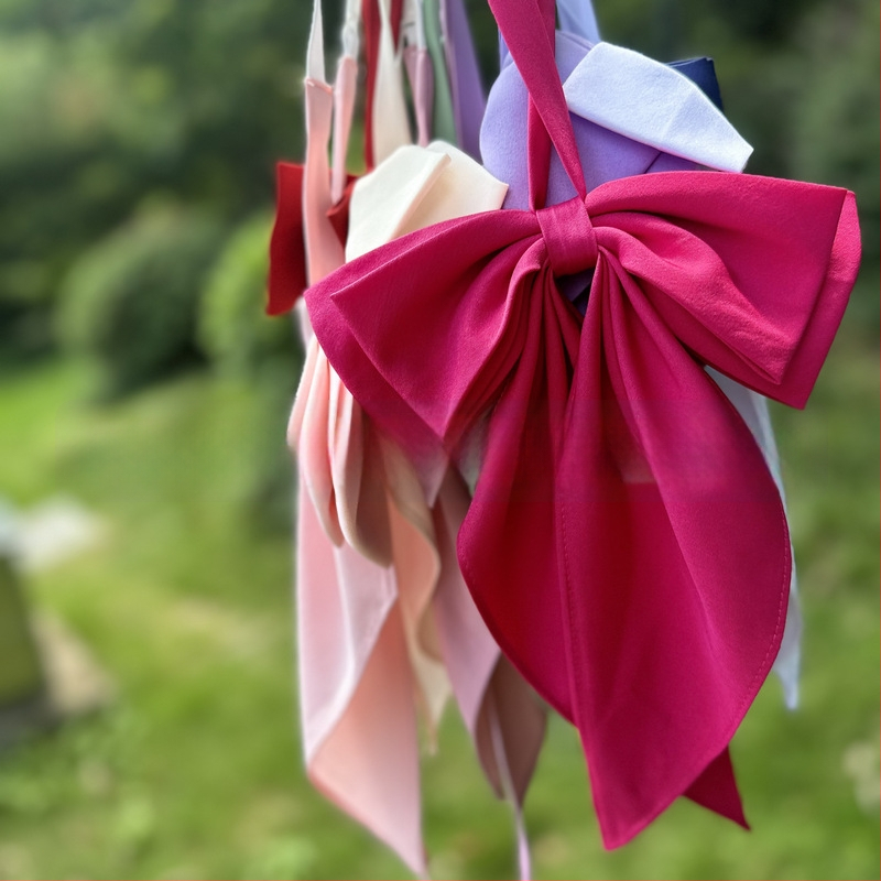 JK jūras skolas uniforma sievietēm ar kakla ziedu un loku – japāņu stils, poliesters, vienkrāsains raksts