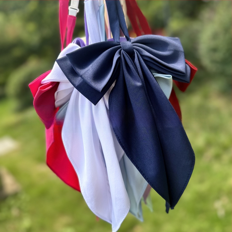 JK jūras skolas uniforma sievietēm ar kakla ziedu un loku – japāņu stils, poliesters, vienkrāsains raksts