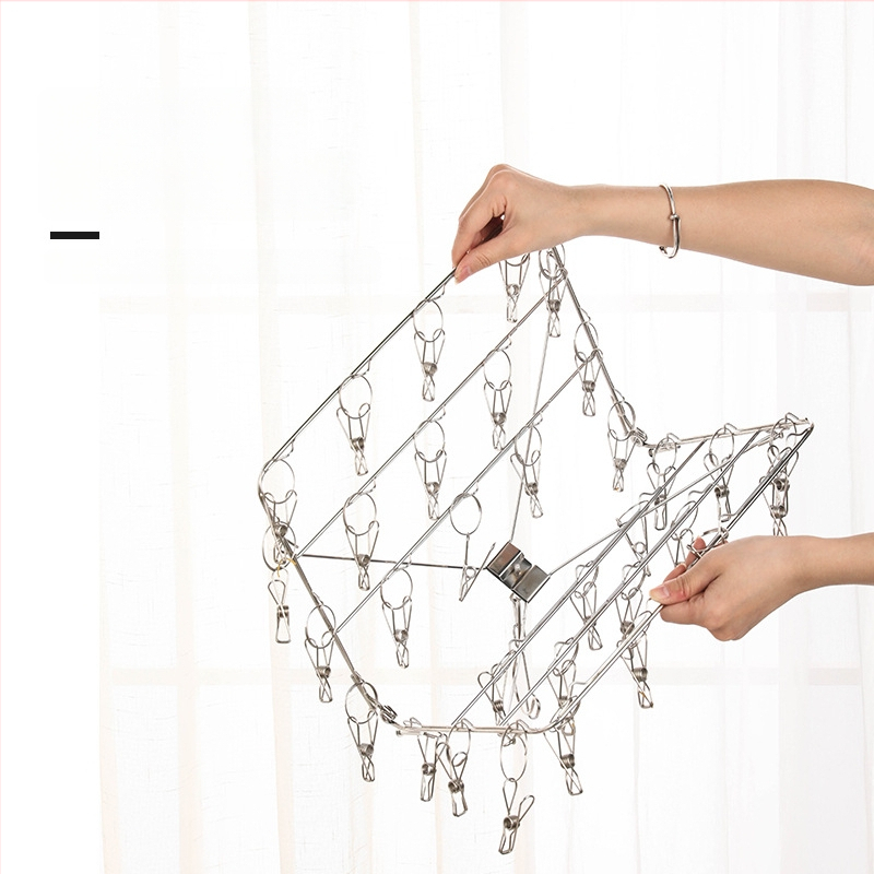 Κλιπ στέγνωσης από ανοξείδωτο ατσάλι, μοντέλο YDX-FX30, σετ 100 τεμαχίων, για εσώρουχα, παντελόνια και κάλτσες