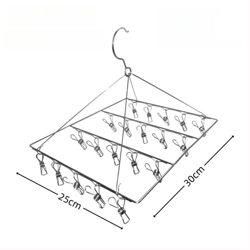 Κλιπ στέγνωσης από ανοξείδωτο ατσάλι, μοντέλο YDX-FX30, σετ 100 τεμαχίων, για εσώρουχα, παντελόνια και κάλτσες