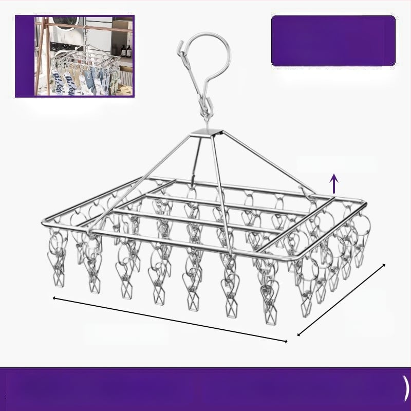 Κλιπ στέγνωσης από ανοξείδωτο ατσάλι, μοντέλο YDX-FX30, σετ 100 τεμαχίων, για εσώρουχα, παντελόνια και κάλτσες
