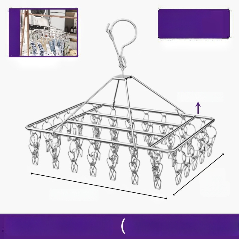 Κλιπ στέγνωσης από ανοξείδωτο ατσάλι, μοντέλο YDX-FX30, σετ 100 τεμαχίων, για εσώρουχα, παντελόνια και κάλτσες