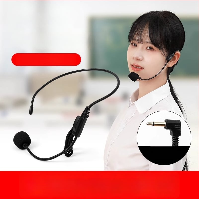 Laidinamas galvos mikrofonas mokytojams, tinkamas paskaitoms ir tiesioginėms transliacijoms, konferencinis mikrofonas, be baterijos, su judančia ritė