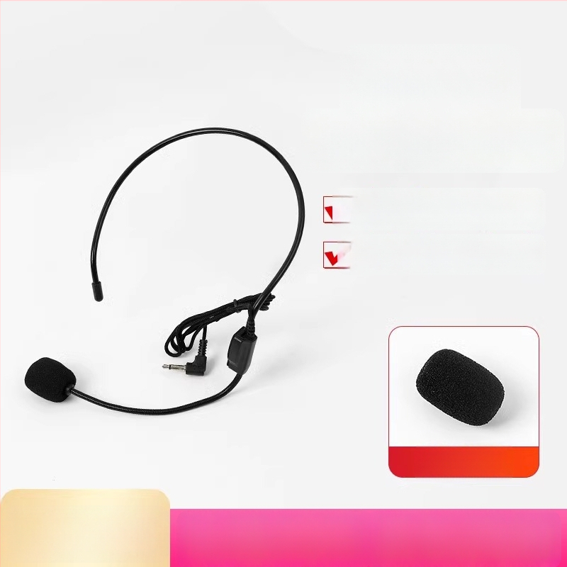 Laidinamas galvos mikrofonas mokytojams, tinkamas paskaitoms ir tiesioginėms transliacijoms, konferencinis mikrofonas, be baterijos, su judančia ritė