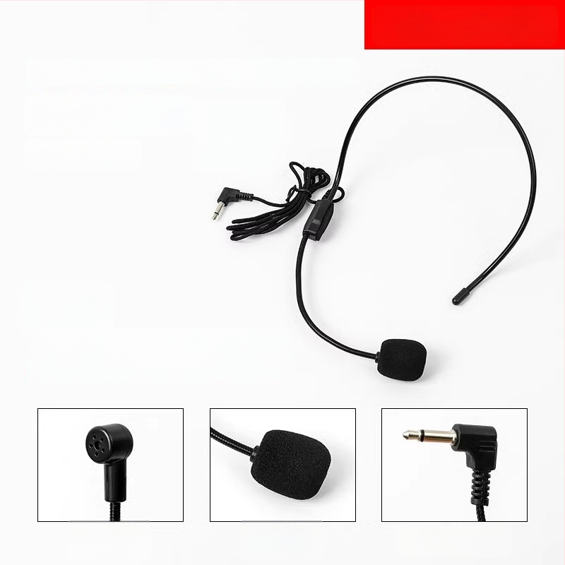 Laidinamas galvos mikrofonas mokytojams, tinkamas paskaitoms ir tiesioginėms transliacijoms, konferencinis mikrofonas, be baterijos, su judančia ritė