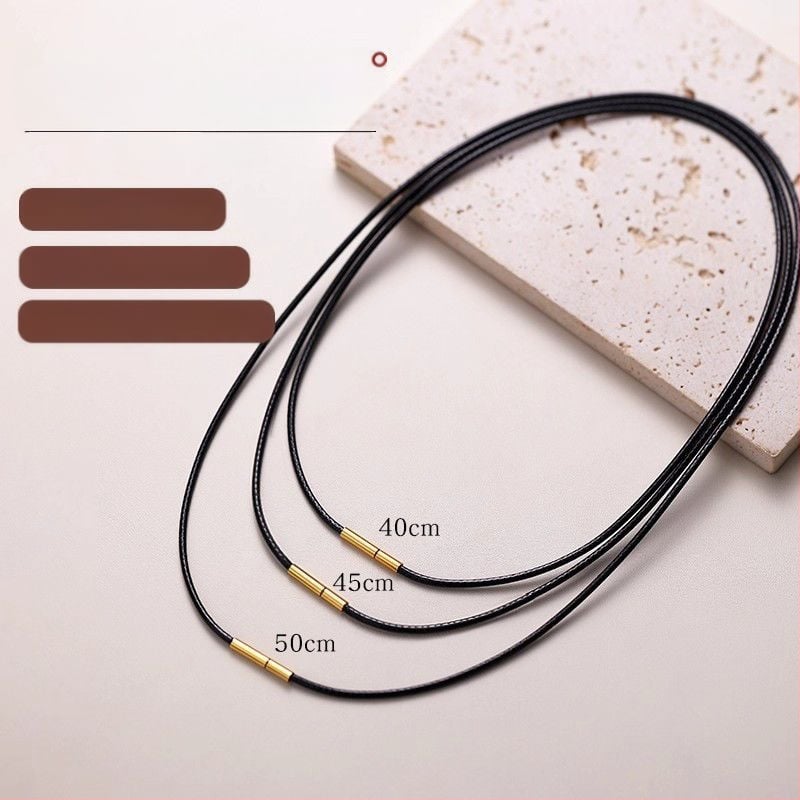 Kožna ogrlica s užetom, unisex, obim 41–50 cm, težina ~1,3 g, jednostavan stil