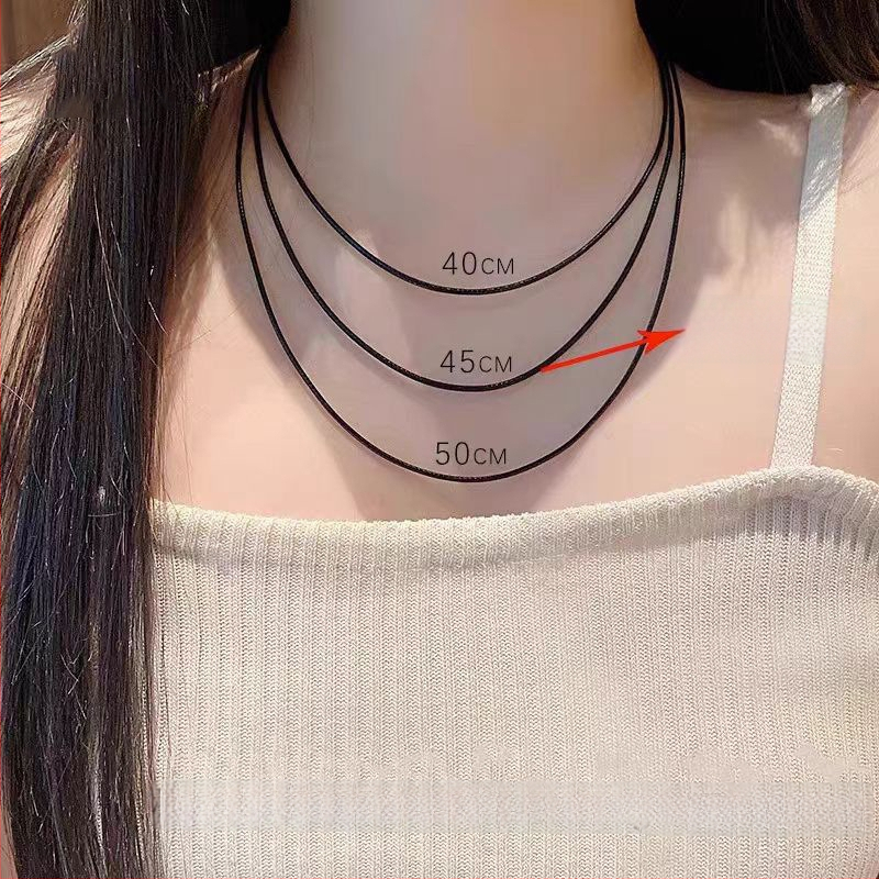 Kožna ogrlica s užetom, unisex, obim 41–50 cm, težina ~1,3 g, jednostavan stil