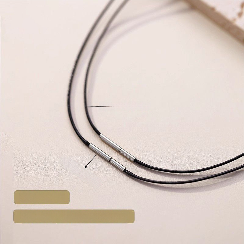 Kožna ogrlica s užetom, unisex, obim 41–50 cm, težina ~1,3 g, jednostavan stil